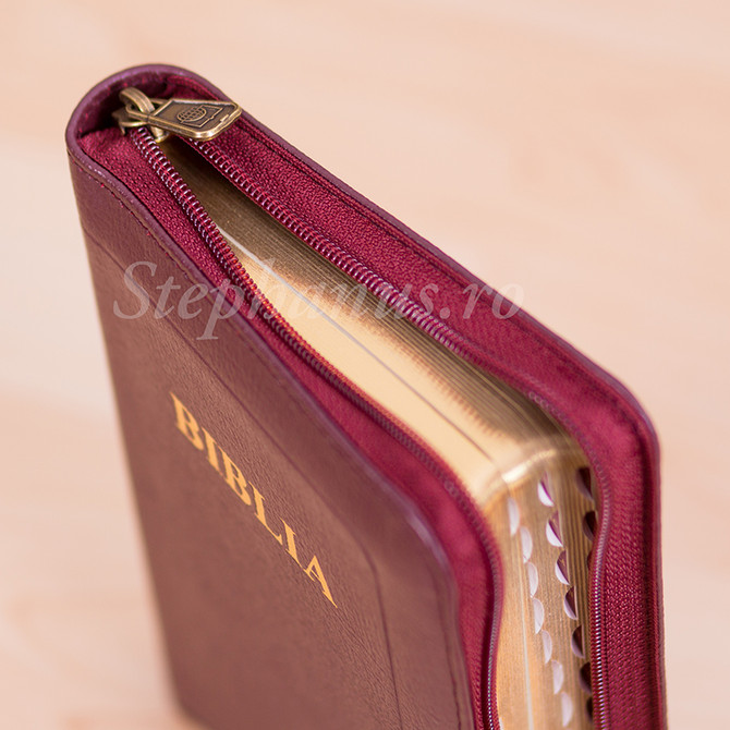 Biblia mică: argintiu+fermoar+index - 01 - stephanus.ro