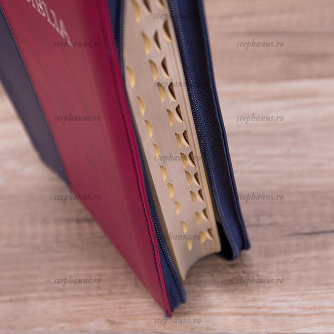Biblia Dumitru Cornilescu, Biblia Cornilescu (Fermoar) - 076 ZTI - Rosu/Albastru - SS000690, 4, stephanus.ro