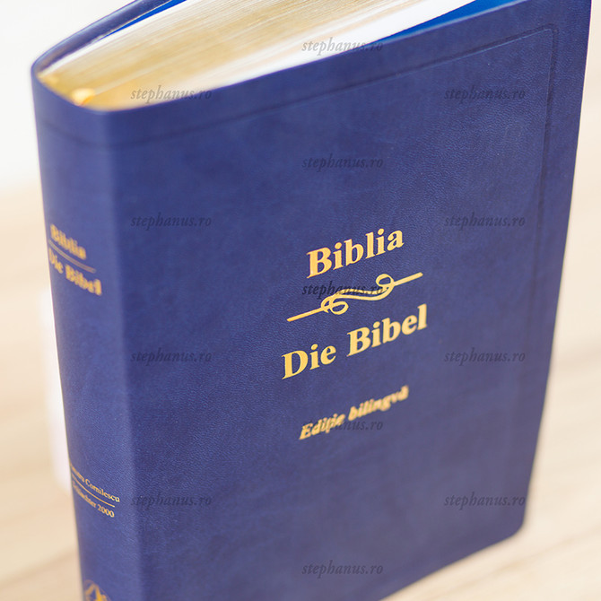 Biblia Sbr Romana-Germana - Editie Bilingva Albastru - Pu