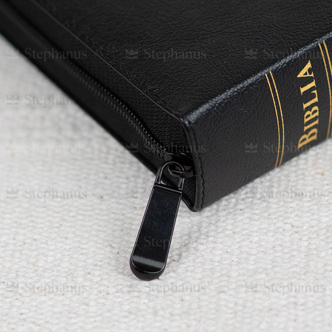 Biblia mare Romana-Engleza - Neagra - Ediție Bilingva (Fermoar, Aurită) - ZTI - 04 stephanus.ro