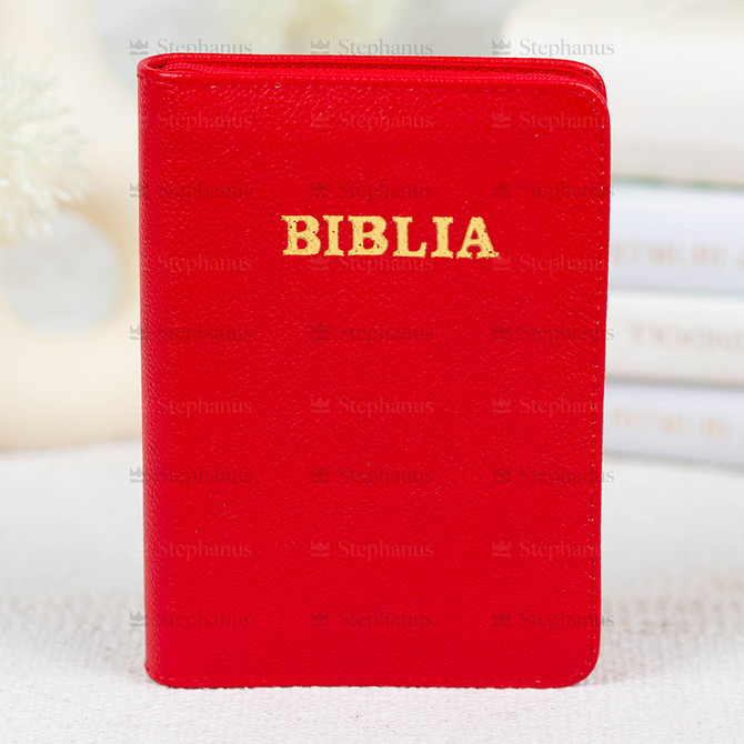 Biblia Sbr Mica (Piele, Fermoar, Index) - 047 ZTI - Rosu - stephanus. ro 1