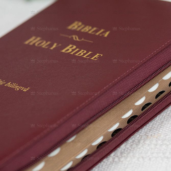 Biblia mare Romana-Engleza - Grena - Editie Bilingva (Fermoar, Aurita) - ZTI - 02 stephanus.ro