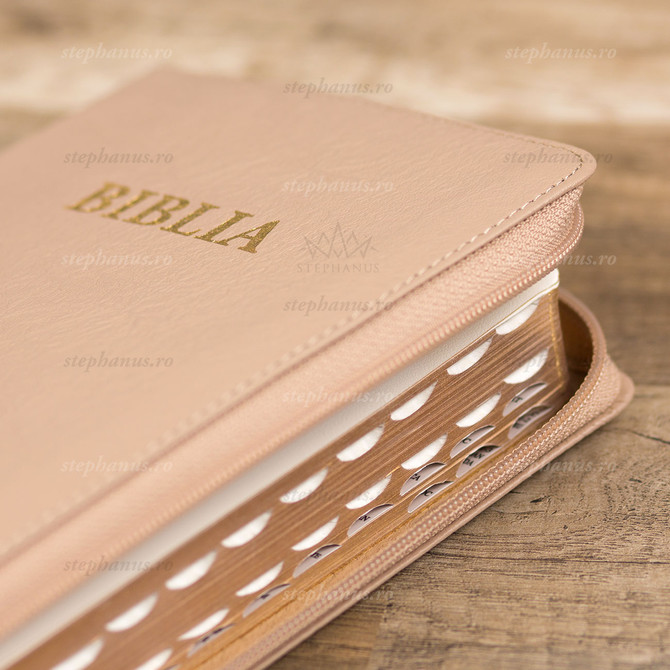 Biblia SBR Medie - 057 ZTI (Fermoar, Aurita, Index) Crem