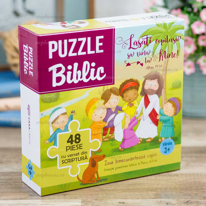 Puzzle 48 De Piese - Isus Binecuvinteaza Copiii