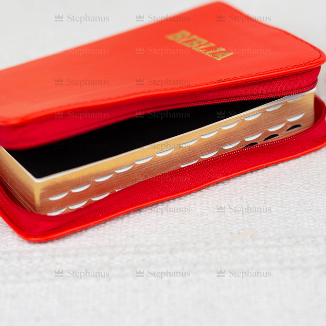 Biblia Sbr Mica (Piele, Fermoar, Index) - 047 Pfidx - Portocaliu aprins - 02 stephanus.ro