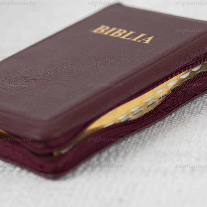 Biblia SBR Mică - 047 Zti 2012 (Fermoar, Aurita, Index) - Grena