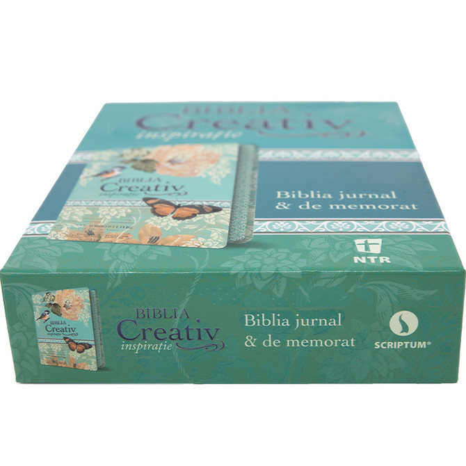 Biblia, NTR, Creativ I, medie, floral vintage, flexibila, imitatie piele, cusuta - Cm