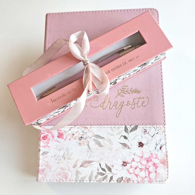 Pachet Cadou: Jurnal: Tot ce faceti sa fie facut cu Dragoste + Pix in Cutie Cadou: Increde-te in Domnul, Stephanus.ro