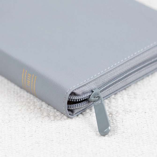 Biblia, Dumitru Cornilescu, Medie, - Albastru deschis/Gri - 052 ZTI, Fermoar, Aurită, Fără Index - SBR - Albastru deschis/Gri - 05 - stephanus.ro