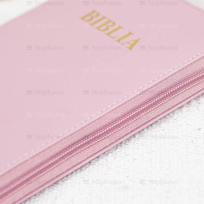 Biblia, Dumitru Cornilescu, Medie, Mov deschis - 052 ZTI, Fermoar, Aurită, Fără Index - SBR - 02 - stephanus.ro