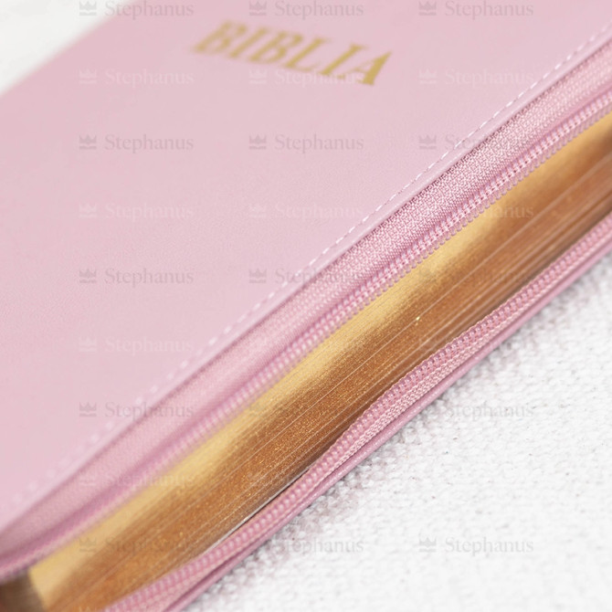 Biblia, Dumitru Cornilescu, Medie, Mov deschis - 052 ZTI, Fermoar, Aurită, Fără Index - SBR - 03 - stephanus.ro