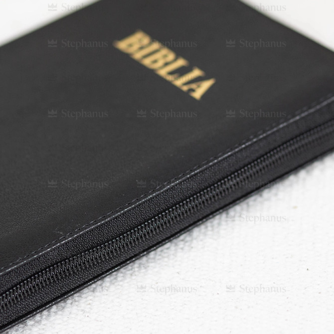 Biblia, Dumitru Cornilescu, Medie,  Neargă - 057 ZTI, Fermoar, Aurită, Indexde căutare rapidă SBR - 02 - stephanus.ro