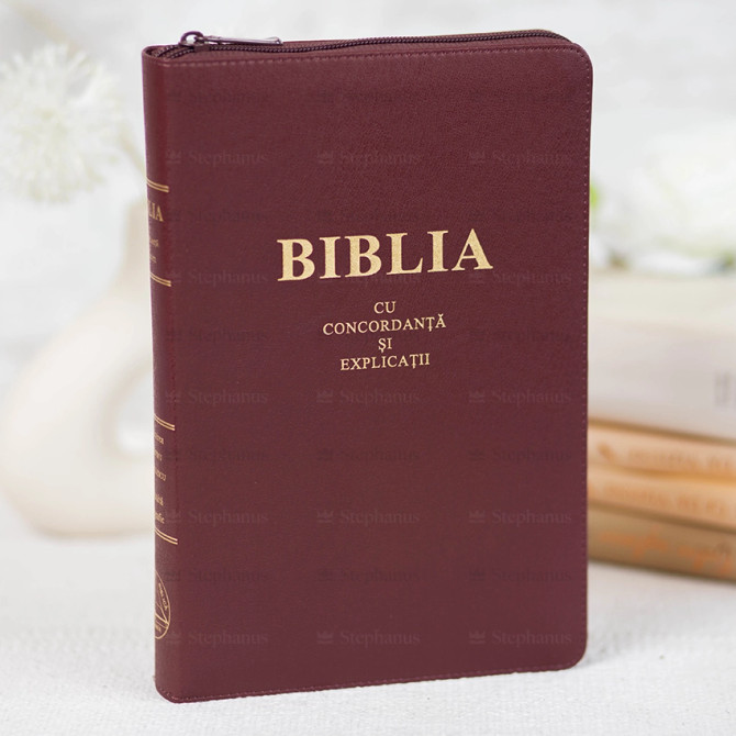 Biblia cu concordanţă şi explicaţii, Dumitru Cornilescu, Grena, mare, fermoar și index de căutare rapidă - Co77 Zti 2012, SBR - 01 - stephanus.ro