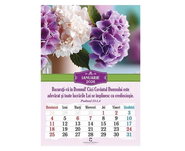 Calendar 2026 A4 - Flori