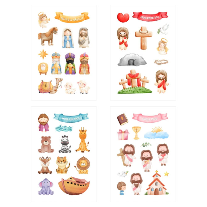 Abtibilduri (stickere) cu scene Biblice