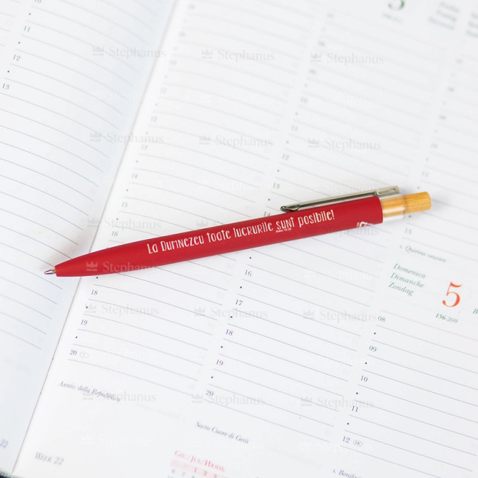 Pix metal mat: La Dumnezeu toate lucrurile sunt posibile (Roșu) - 01 - stephanus.ro