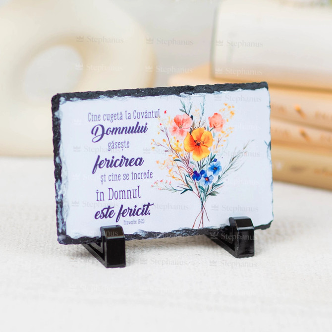 Placă decor: Cine cugetă la Cuvântul Domnului - 01 stephanus.ro