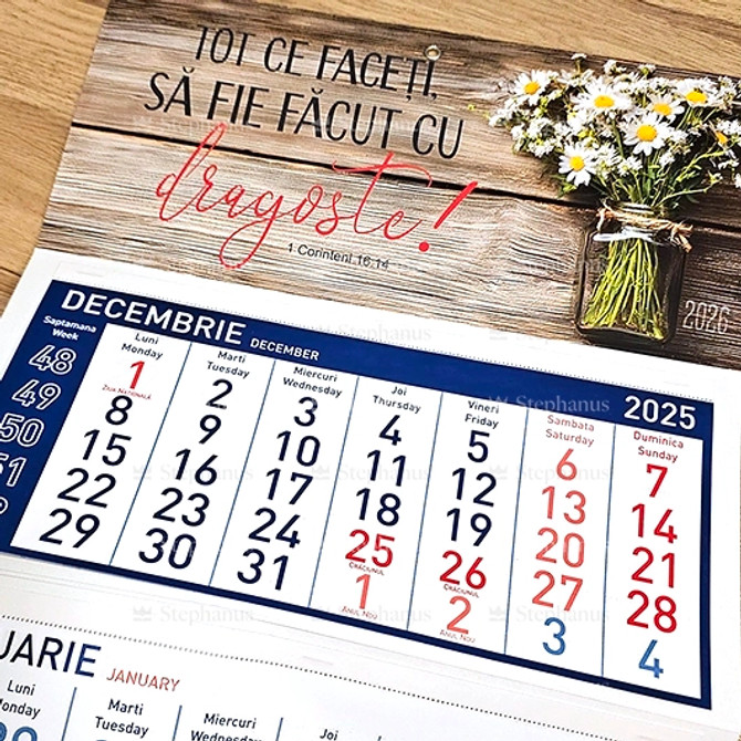 Calendar Triptic 2026 - Tot ce faceți să fie facut cu Dragoste! - 01 - stephanus.ro