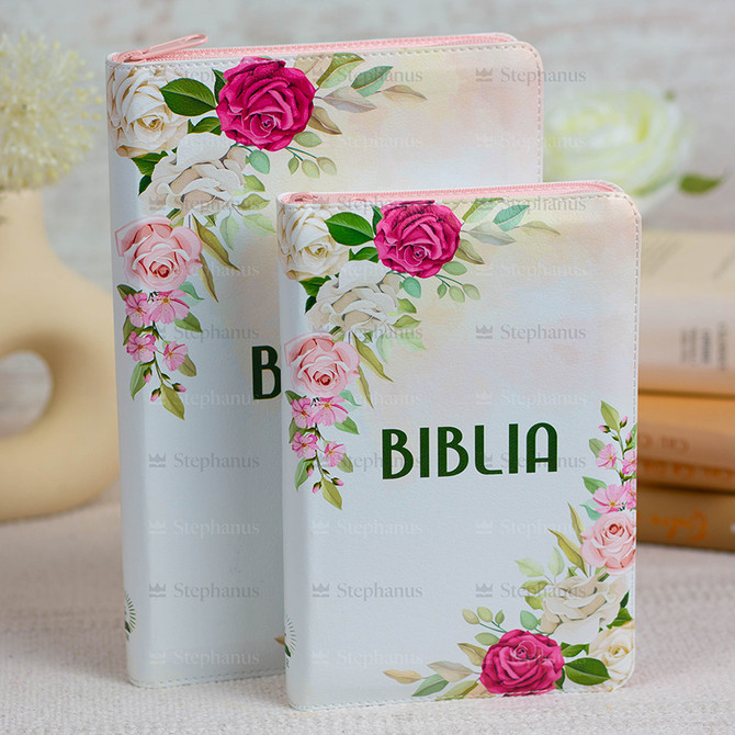 Biblia Cornilescu format mare Dumitru Cornilescu 076 ZTI- Alb Floral