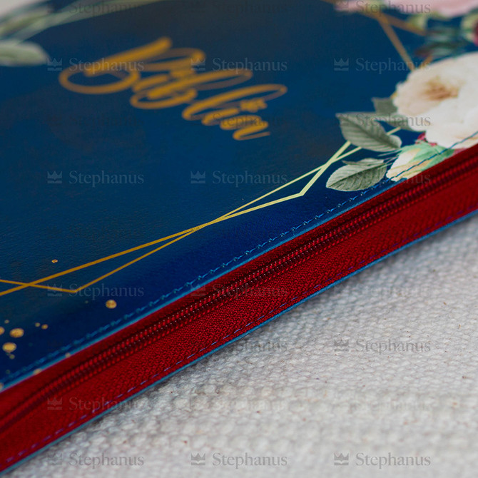 Biblia Cornilescu format mare Dumitru Cornilescu 076 ZTI - Albastru Floral