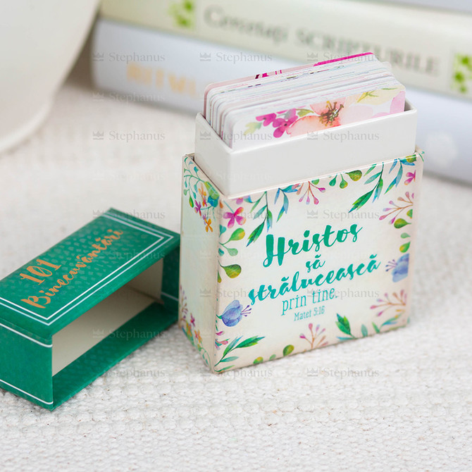 101 Binecuvantari - Hristos sa straluceasca prin tine / Cutie carduri - 04 stephanus.ro