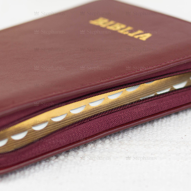 Biblia Medie - 057 Pf (Piele, Fermoar, Aurita, Index) Visiniu - 03 stephanus.ro