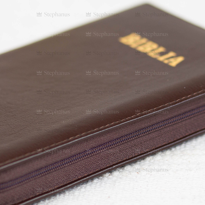 Biblia Medie - 057 Pf (Piele, Fermoar, Aurita, Index) Maro Inchis - 03 stephanus.to