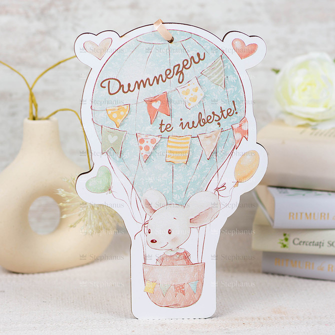 Tablou decupat balon: Dumnezeu Te Iubeste! - 01 stephanus.ro
