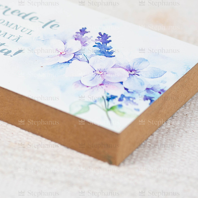 Tablou cu rama groasa dreptunghiular: Increde-te In Domnul din toata inima ta (10X15 cm) - 02 stephanus.ro
