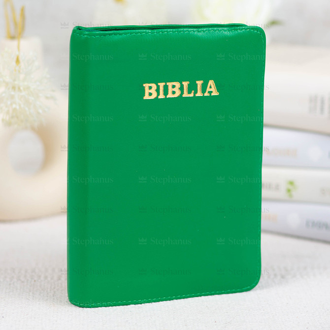 Biblia Sbr Medie - 057 Pf (Fermoar, Aurita, Index) Verde - 01 stephanus.ro