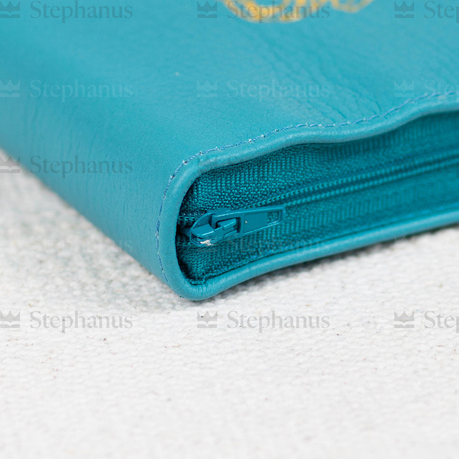 Biblia Sbr Mica (Piele, Fermoar, Index) - Turcoaz (Cu Maini) - 047 ZTI - 04 stephanus.ro