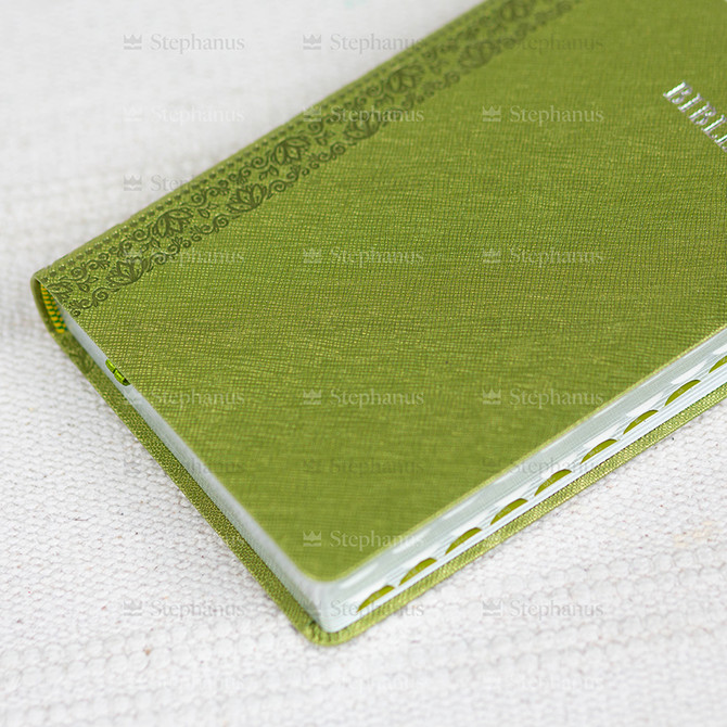 Biblia Evs Medie 053 (Aurita, Index, Fara Fermoar) - Verde Embosat - 04 stephanus.ro