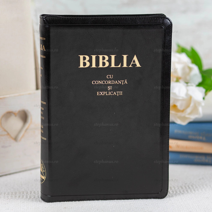 Biblia Sbr cu Concordanta si explicatii - Co77 Zti (Imitatie Piele) - Negru