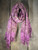 Rayon Batik, Violet & Yellow with Fringe