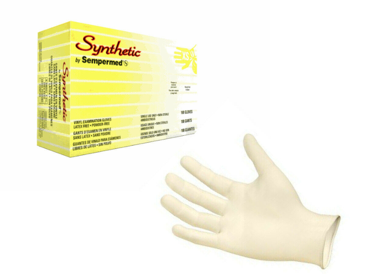 Vinyl Exam Gloves PowderFree, Clear Large 100/Box MedicalSupplyMi