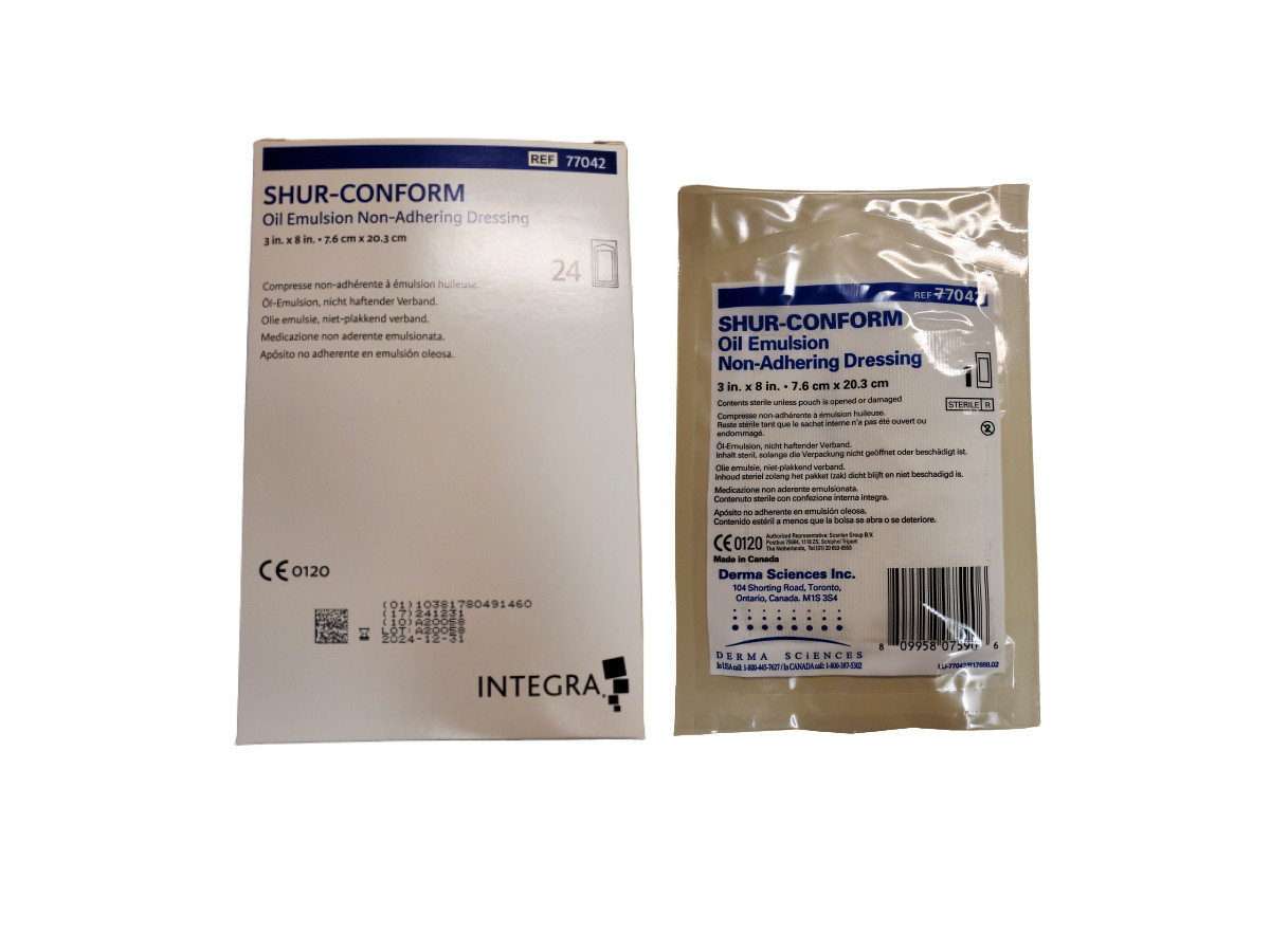 Oil Emulsion Impregnated Dressing 3 X 8 Inch Acetate Gauze USP White