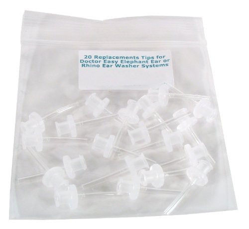 Doctor Easy Elephant & Rhino Ear Washer Disposable Tips, Bag Of 20