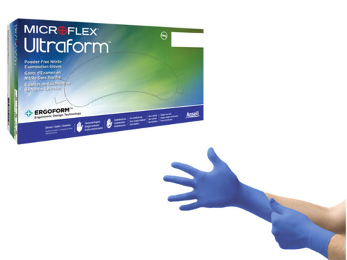 Box Of 250! Ultraform Nitrile Exam Gloves Powder-Free, Latex Free  -X Large-