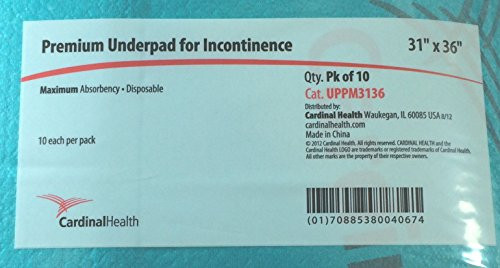 Cardinal Health Protective Underpad Premium Absorbency Extra-Large (31 X 36) 40 Per Case