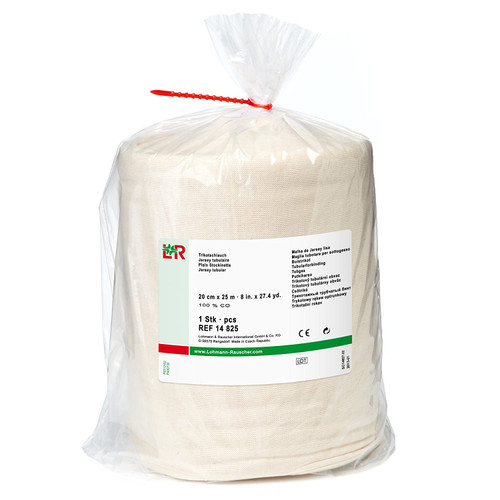 Lohmann tg Cotton Stockinette, 100% Cotton Tubular Bandage for Protection Under Casts, 1 roll