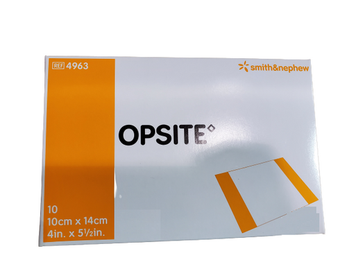 Smith & Nephew Opsite Transparent Adhesive Dressing 5-1/2" X 4", Waterproof Film, Moisture Vapor Permeable (Box of 10 Each)