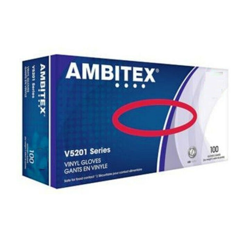 Ambitex Vinyl Gloves - 100 gloves per box