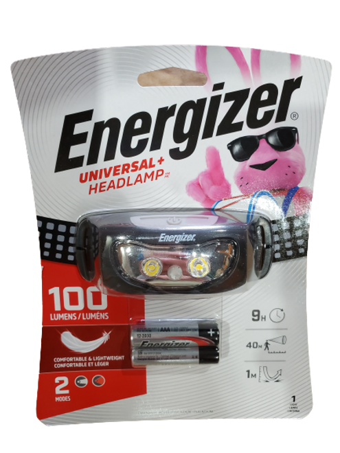 Energizer Universal Headlamp/Flashlight, 100 Lumens w/Batteries