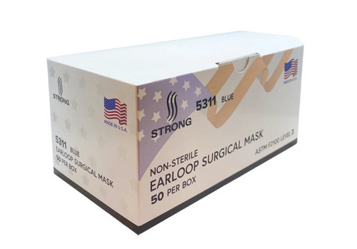 USA MADE ASTM Level 3 Rated Surgical Masks, 50/box