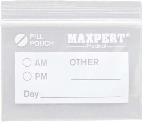 Pill baggies with write on space