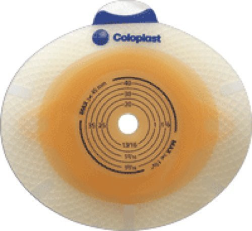 Coloplast Sensura Click Two-Piece Cut-To-Fit Nonconvex Flat Standard Wear Skin Barrier With Flange And Belt Tabs 3/8 To 1-3/4 Stoma Opening, 2 Flange, Round, Medium Coupling, Double Layer Adhesive,