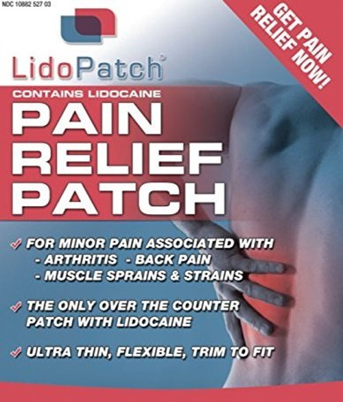 Lidopatch, Lidocaine Patches Topical 3.99% Lido & 1.25% Menthol, Otc Pain Relief Patch'S (10 patches)