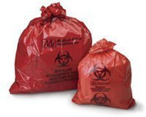 Infectious Waste/Biohazard Bag 23X23 7-10 Gallons Infectious Waste Red, # 115H, 10 Bags