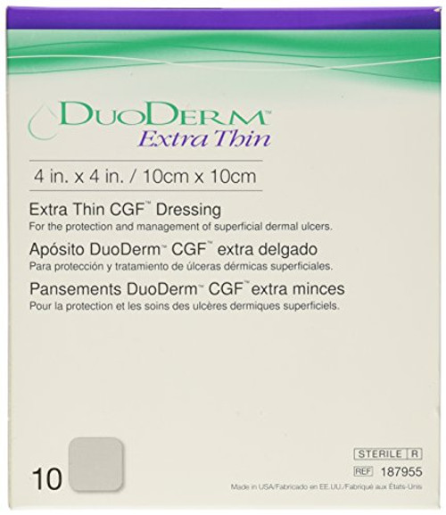 Duoderm Extra Thin Cgf Dressing 4 X 4 In, Box Of 10