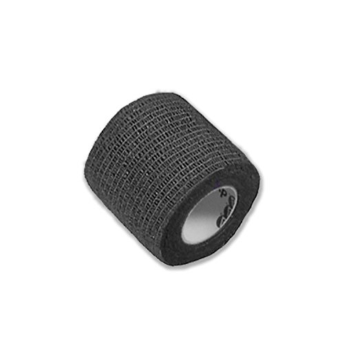 Dynarex Sensi-Wrap - Self-Adherent Compression Bandage Rolls - For Tattoo & Medical Use - 2.0 X 5 Yds - Black - 36 Count